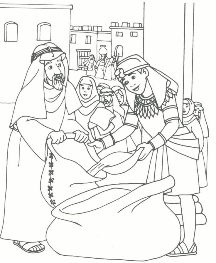 Joseph coat of many colors bible story. Joseph In Egypt Coloring Page Clip Art Library