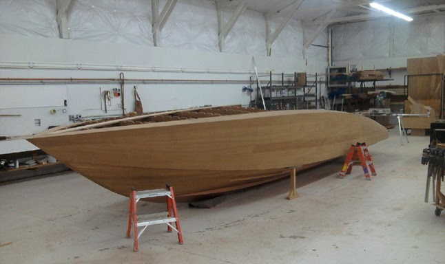brian king's plywood boat barton skiff in build from free