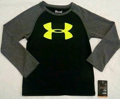 Cheapest NWT UNDER ARMOUR LOGO BLACK GRAY TODDLER BOYS LONG SLEEVE TOP SHIRT SIZE 4 Online