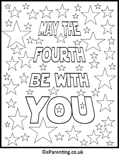 You might also be interested in coloring pages from seasons, spring categories and spring trees tag. Star Wars Day May The Fourth Be With You Colouring Picture Free Printable