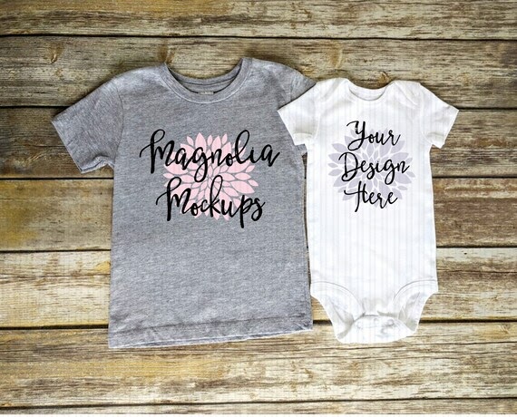 Download Grey Toddler T-Shirt And Baby Bodysuit Mockup Mock Up - Mockup PSD for Free Grey Toddler T-Shirt ...