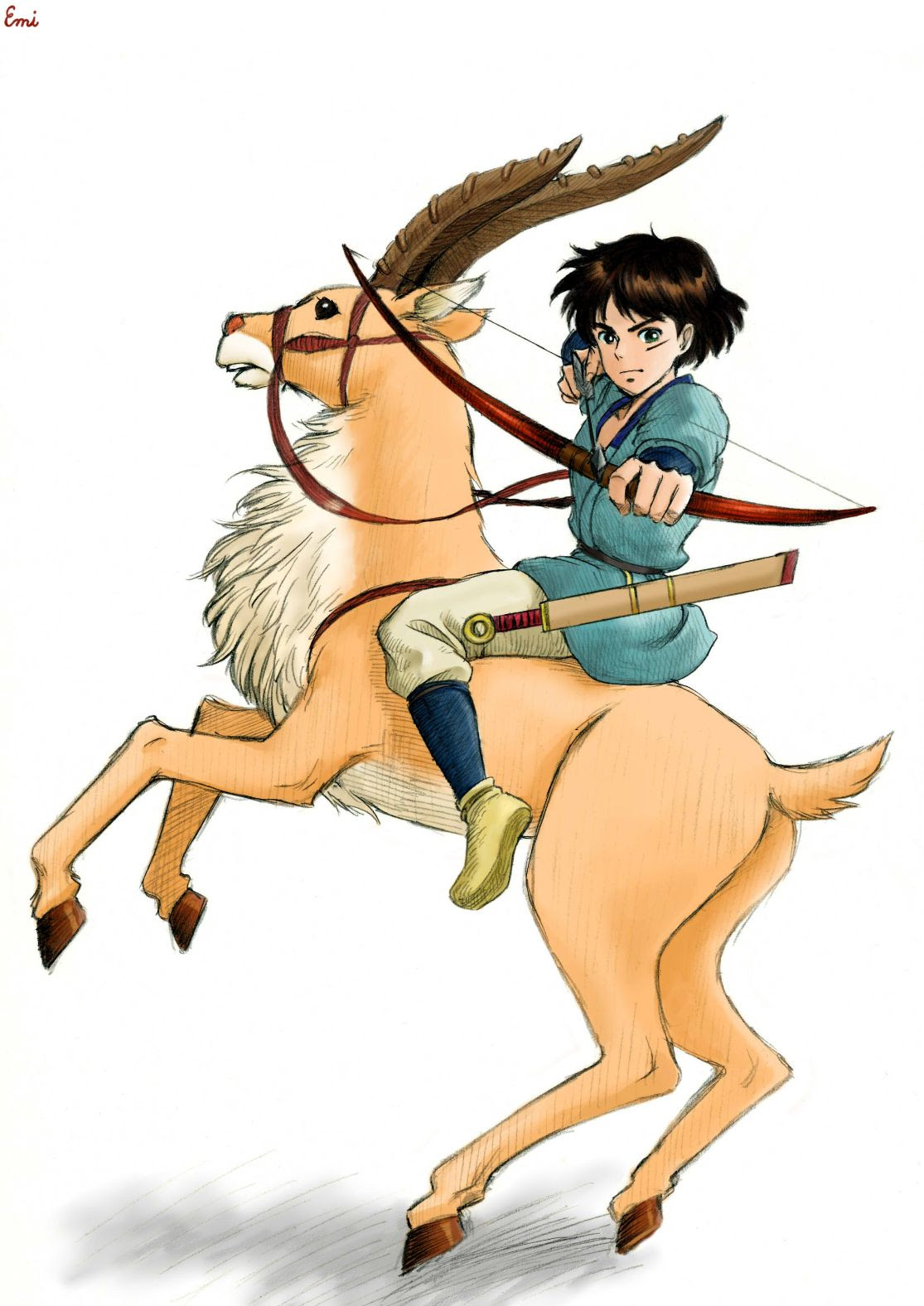 Hd限定もののけ姫 アシタカ サン イラスト ディズニー画像のすべて