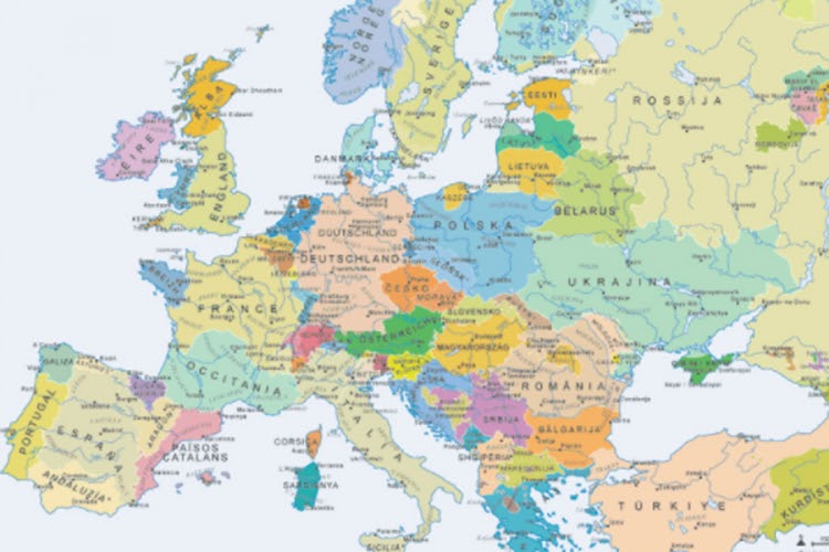 Gorje Karta Karta Evrope Sa Gradovima