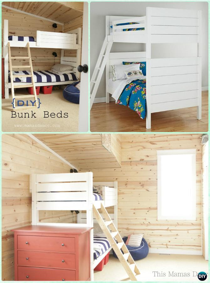 This rustic chevron bed plan utilizes reclaimed lumber as the primary building material. Diy Kids Bunk Bed Free Plans Picture Instructions