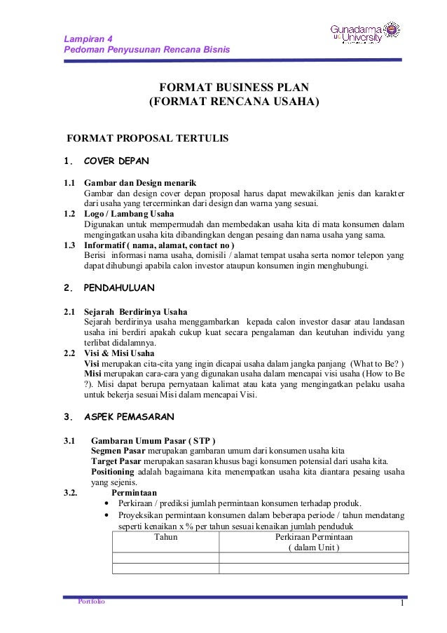 Contoh Cover Proposal Rencana Bisnis - Contoh II