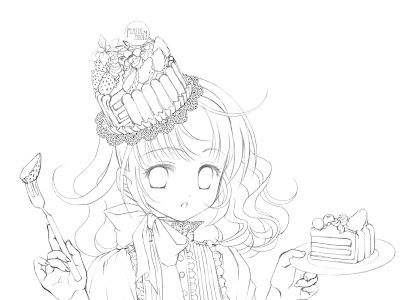 70以上 ぬり絵 かわいい 女の子 イラスト 線画 フリー 109767