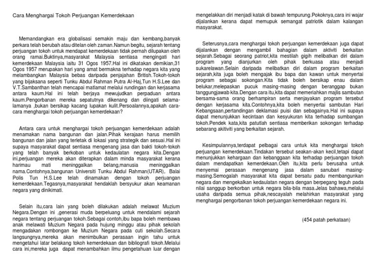 senarai tokoh pejuang kemerdekaan