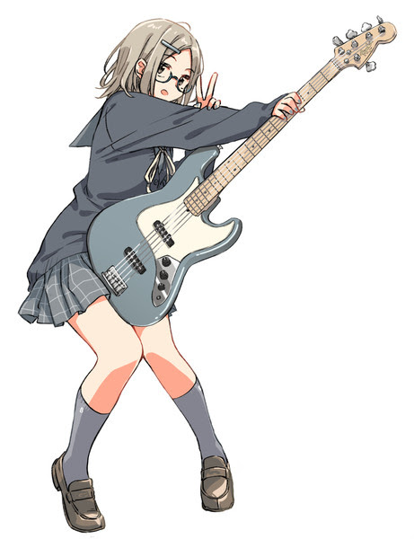 上 ゆるい ベース 女の子 イラスト 100 ベストミキシング写真 イラストレーション