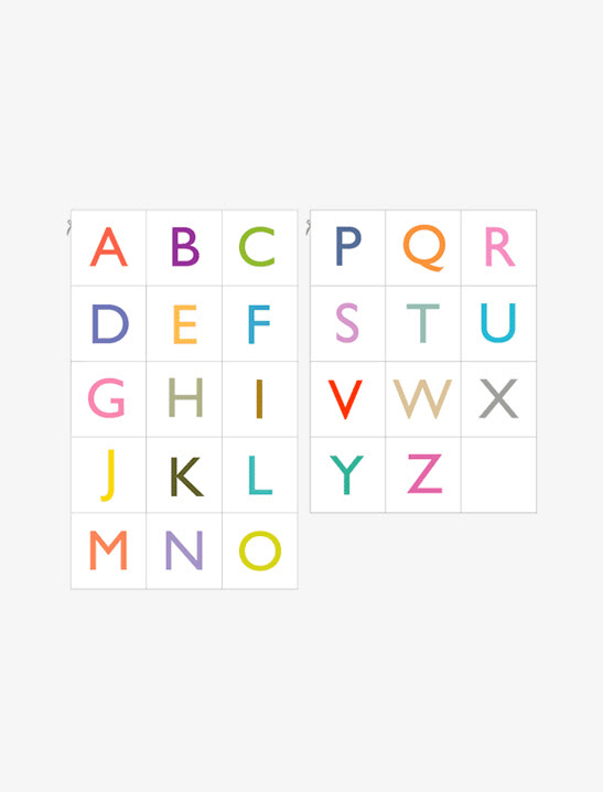 The pages are very distinct, so kids can learn the letter by color associations and use those letters to write their own words. Printable Alphabet Cards Mr Printables