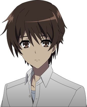 anime boy with black hair and brown eyes