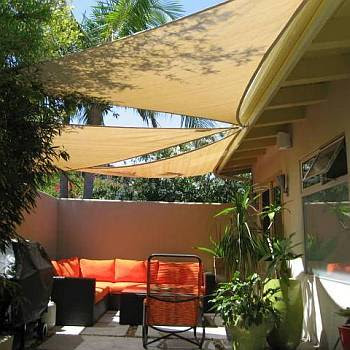 Create a comfortable corner to hang out with family and friends with a sun sail for shade. Gallery Of Images Of Shade Sail Projects For Design Layout Ideas
