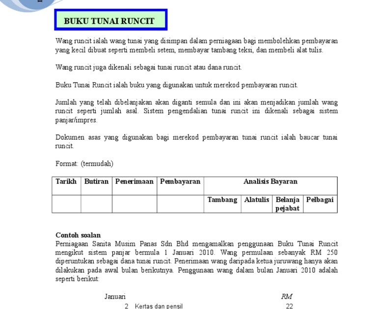 Akaun Form 4 Format Buku Tunai 2018  malakuio