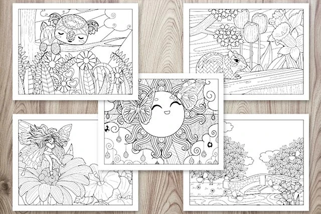 Divine <3 this beautiful, premium and high quality hand drawn illustration is ready to be printed. 21 Spring Coloring Pages Free Printable Spring Adult Coloring Pages The Artisan Life