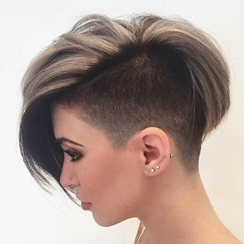 A buzz cut is any of a variety of short hairstyles usually designed with electric clippers. Shaved Hairstyles For Women A Touch Of Edginess To Your Natural Updo