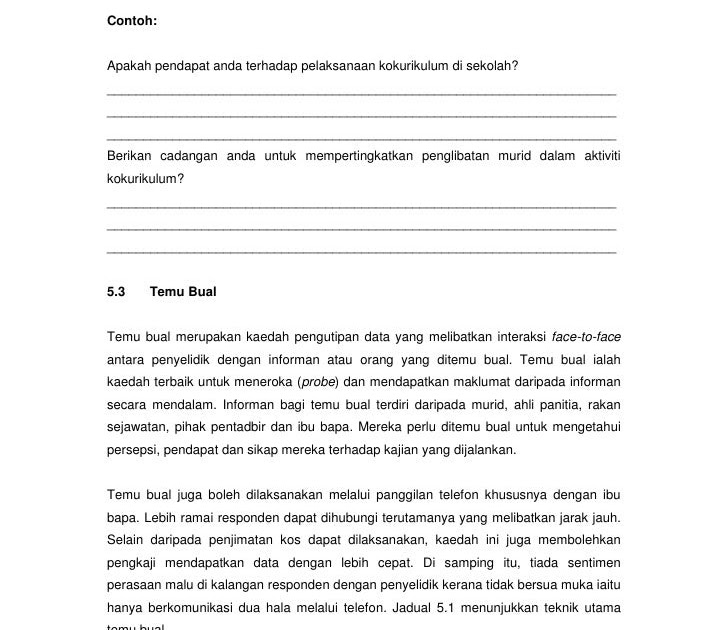 Contoh Soalan Untuk Temubual - Pijat Gaol