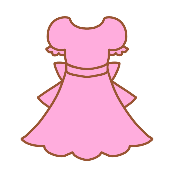 かわいい動物画像 エレガントワンピース イラスト かわいい