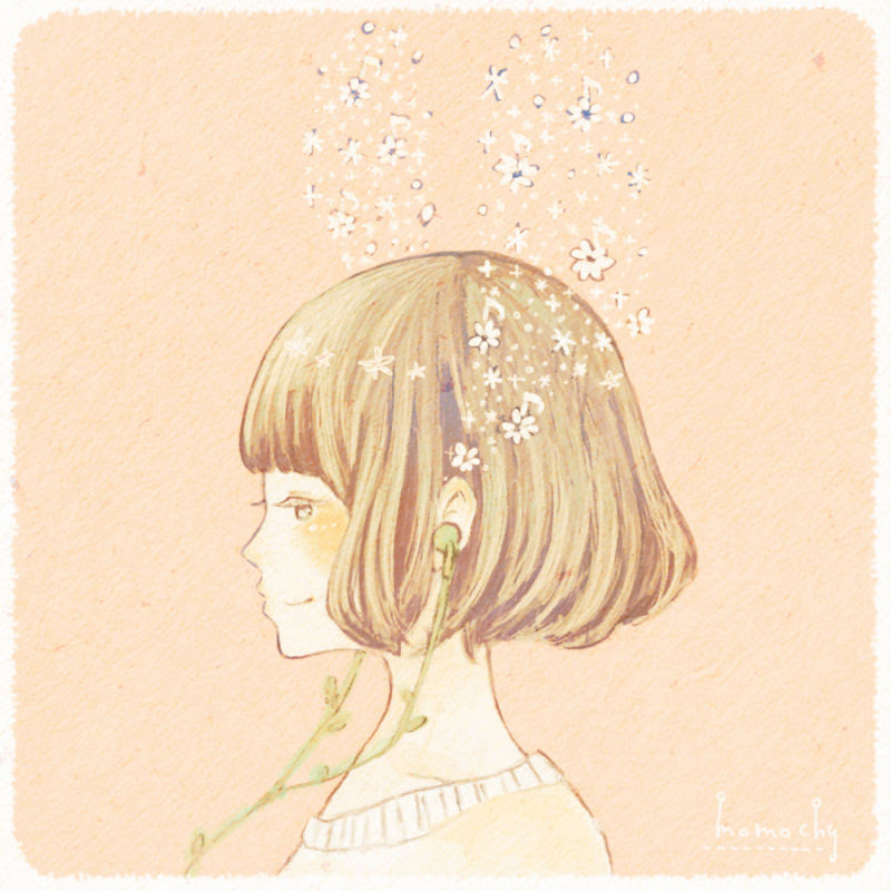 美しい花の画像 トップ100 かわいい 音楽 を 聴く イラスト