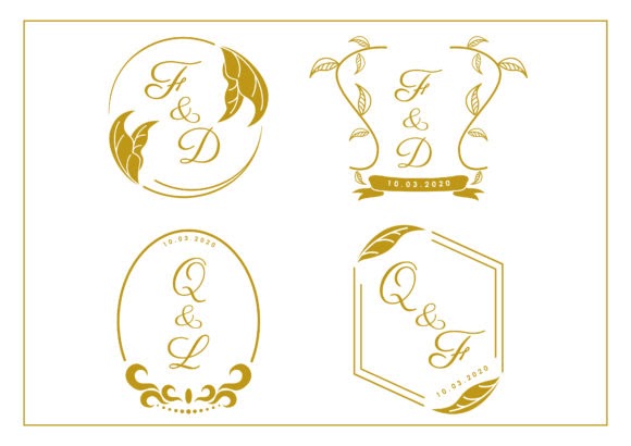 Download Free Wedding Monogram Template Svg Png Dxf Eps Cut File