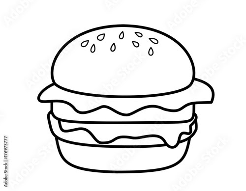 ハンバーガー イラスト 白黒 8623 ハンバーガー イラスト 白黒 Akupatwall