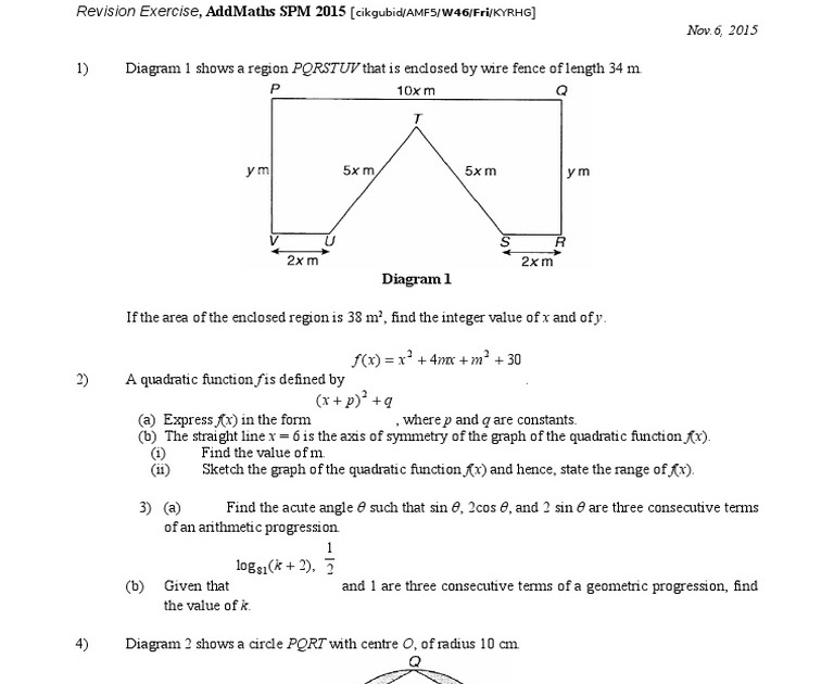 Contoh Kertas Soalan Add Math Tingkatan 4 - ABC Contoh