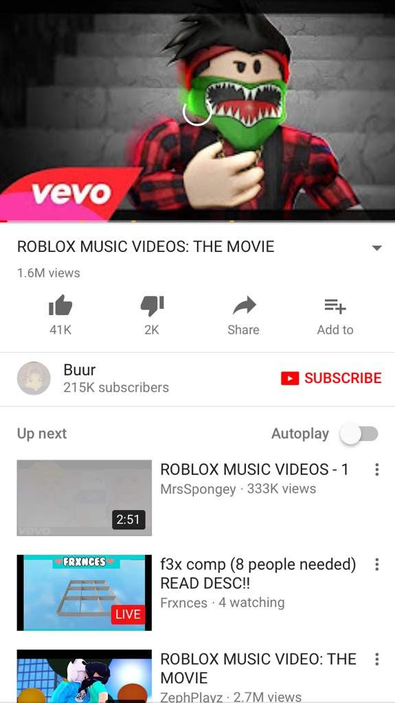 Roblox Music Videos Buur 1 - roblox roblohunk id