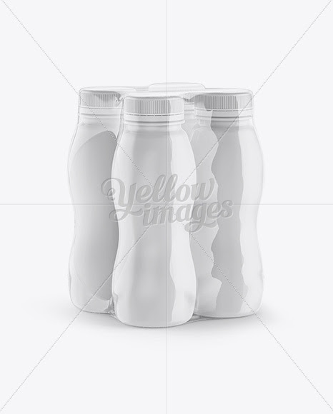 Download Download Transparent Pack with 4 Plastic Bottles Mockup ...