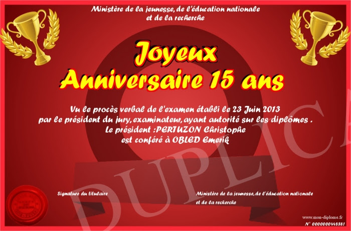 Carte Virtuelle Anniversaire Fille 15 Ans Gallery