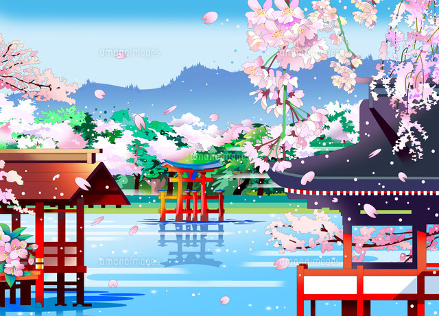 最高のイラスト画像 ラブリーファンタジー 和風 風景 イラスト