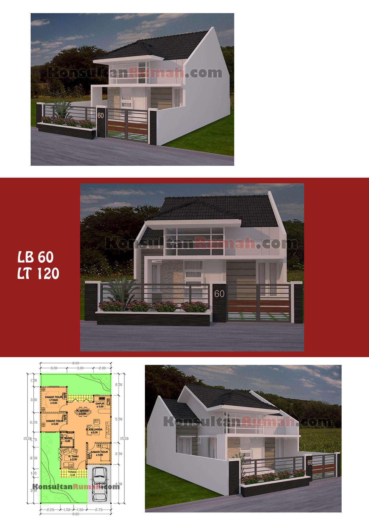 Desain Rumah Minimalis Luas Tanah 60 Meter Kumpulan Desain Rumah
