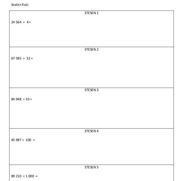 Soalan Matematik Tahun 6 Tajuk Wang - Contoh Songo