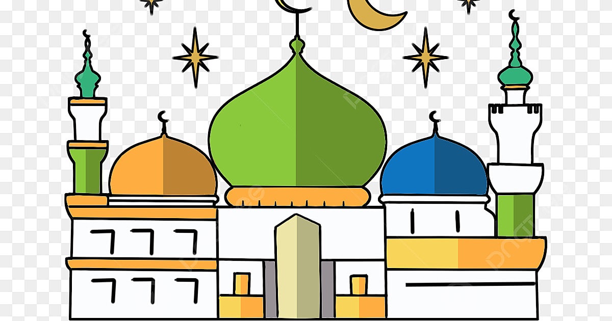 Gambar Masjid Kartun : Gambar Ilustrasi Bangunan Masjid Kartun Yang