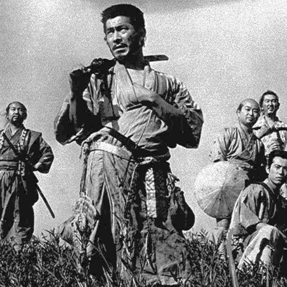 Still from the 1954 black and white film 'Seven Samurai'