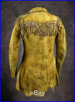 The women of the tribe would they wore deerskin and buckskin outfits like shirt and skirts and leggings and moccasin's. Men S Native American Rare Buckskin Beaded Leather Jacket Fringes War Shirt Rare Native American