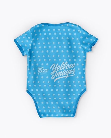 Download Free Baby Bodysuit Mockup Back Side - Top View (PSD ...