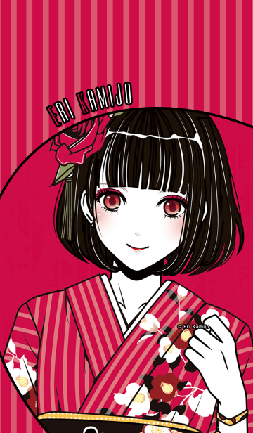50 和風 着物 かっこいい 女の子 イラスト 無料イラスト集