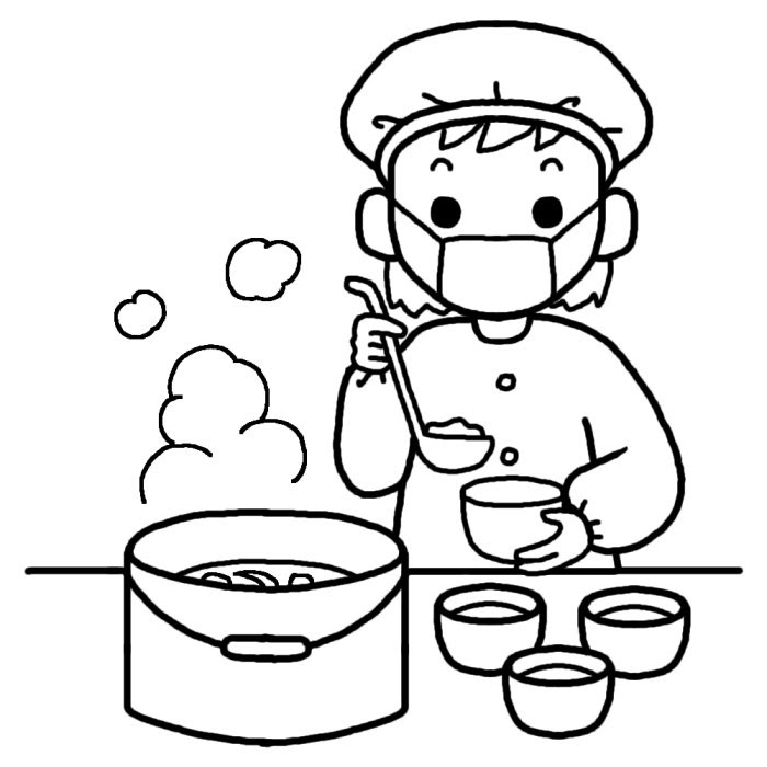 かわいいディズニー画像 無料印刷可能給食 イラスト フリー素材
