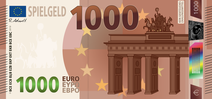 Neue banknoten gibt es ab frühjahr 2019. Spielgeld