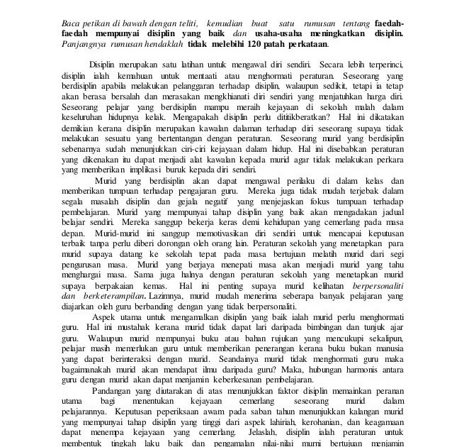 Contoh Soalan Peperiksaan Bahasa Melayu Tahun 1 Kssr 