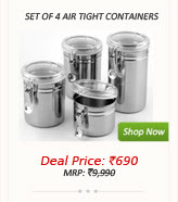 SET OF 4 AIR TIGHT CONTAINERS