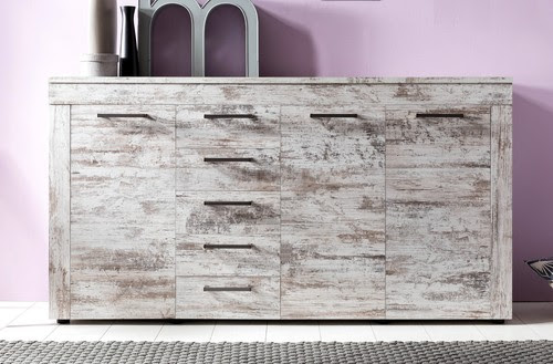 Grundsätzlich passt jeder einrichtungsstil zu dir, in dem du dich wohlfühlst und geborgenheit sowie ruhe zum abschalten findest. Mobel Wohnen Sideboard Kommode Vintage Shabby Chic Weiss Grau Canyon Pinie 176 X 95 Cm River Schubladen Schrankchen