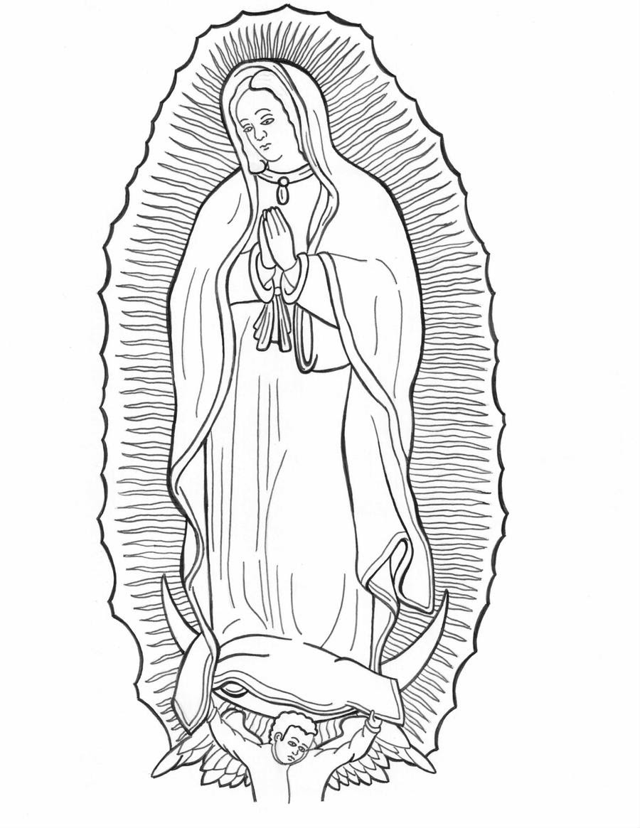 Our Lady Of Guadalupe Coloring Page 3