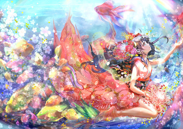 ベスト 綺麗 美しい 金魚 イラスト 綺麗 美しい 金魚 イラスト Okepictutyi