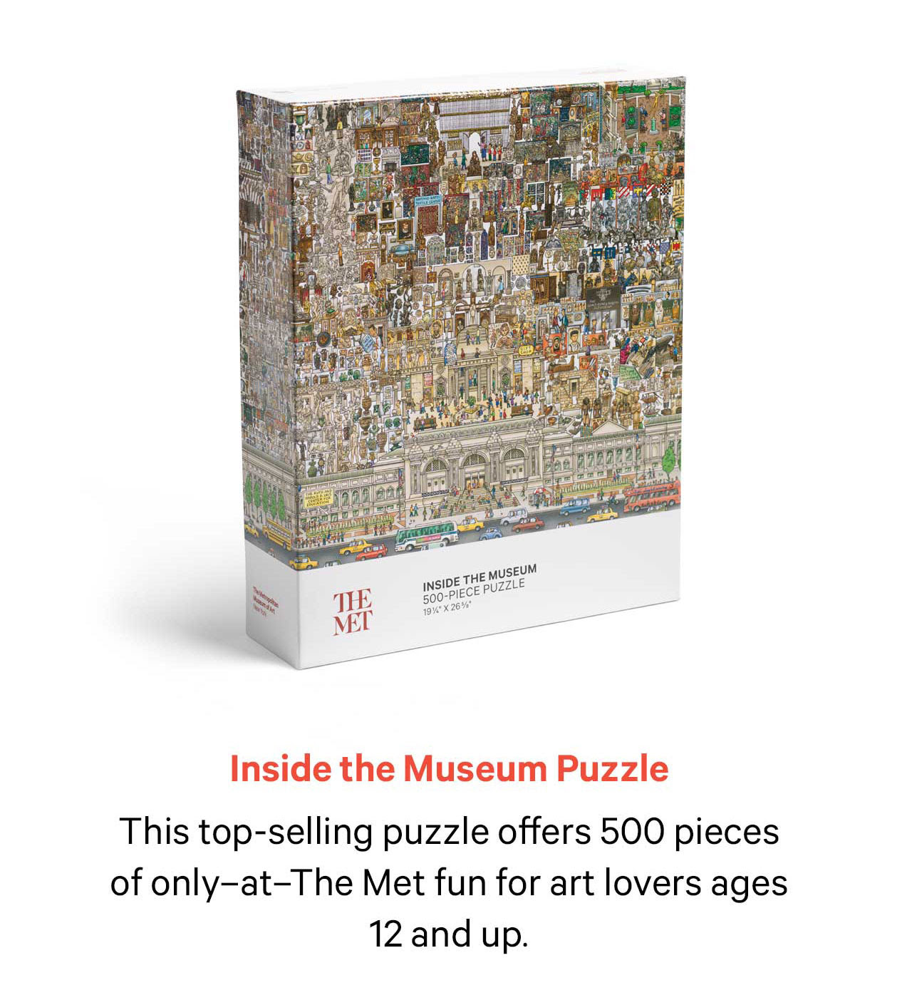 Dentro do quebra-cabeça do museu | Este quebra-cabeça mais vendido oferece 500 peças de diversão apenas no Met para os amantes da arte a partir de 12 anos.
