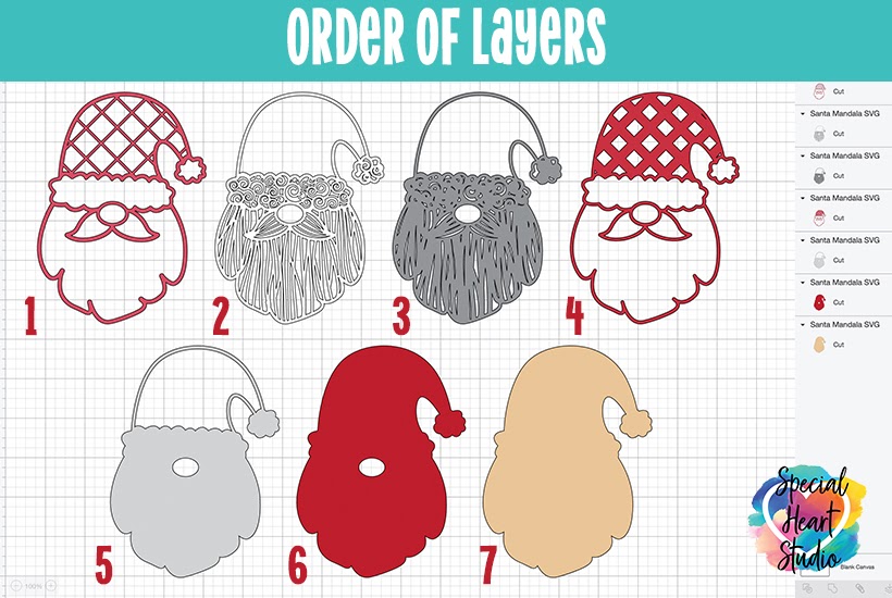 Download Multi Layered Santa Svg - Free Layered SVG Files