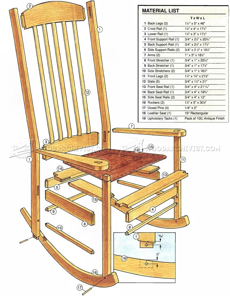 Free Rocking Chair Plans For Beginners | Sante Blog