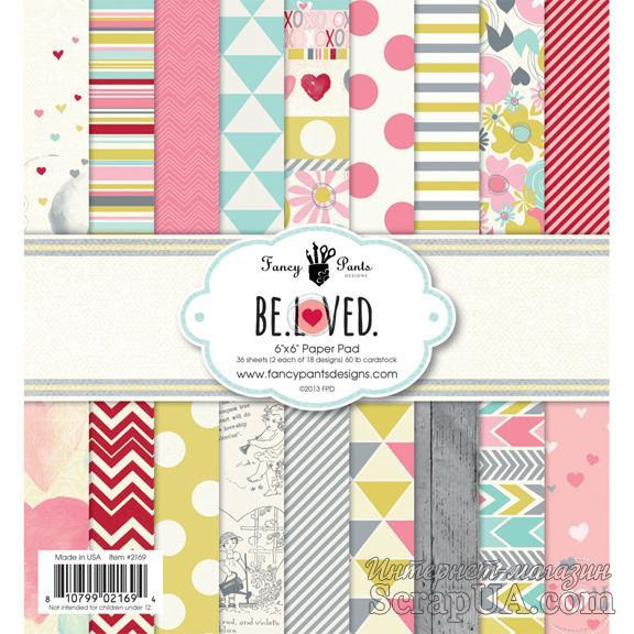 Набор скрапбумаги Fancy Pants - Be.Loved 6x6 Paper Pad, 15х15 см, 36 листов - ScrapUA.com