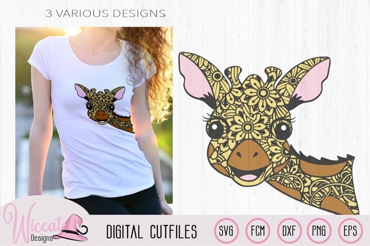 Download Baby Giraffe Mandala Svg For Silhouette - Layered SVG Cut File