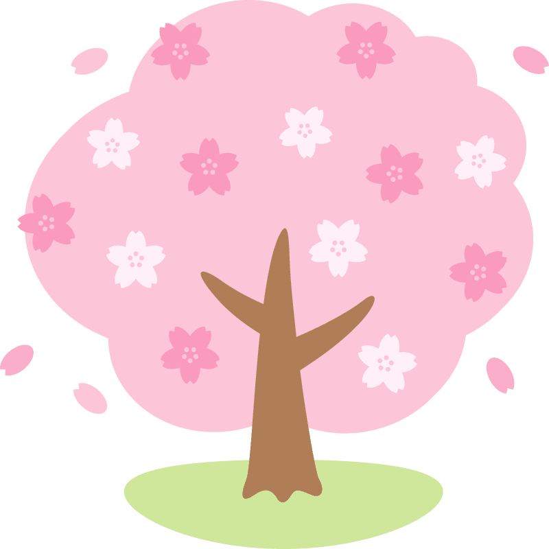 ロイヤリティフリー桜 木 イラスト 簡単 動物ゾーン