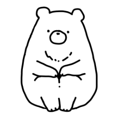 ベスト ゆるい くま イラスト 白黒 最高の画像壁紙日本afhd