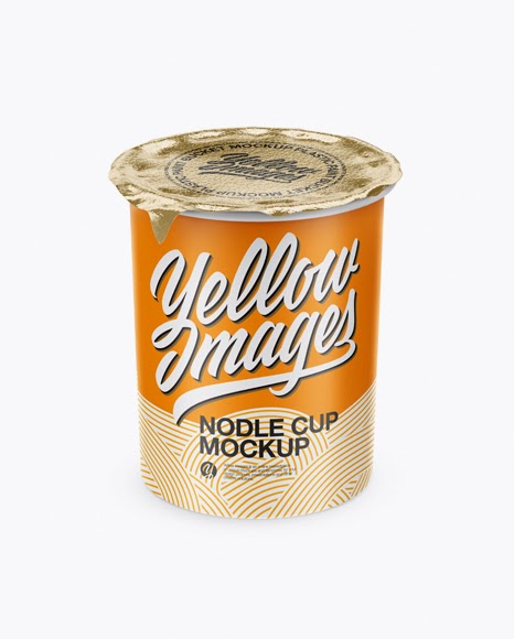 Download Matte Noodle Cup With Foil Lid Mockup (High-Angle Shot) Packaging Mockups - Download Free ...